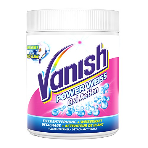 Vanish Oxi Action Poweweiss Pulver, Wäsche-Weiss und Fleckenentferner, 600 g