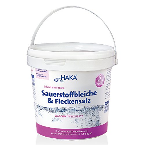 HAKA Sauerstoffbleiche & Fleckensalz – Fleckenentferner, 1,5kg Eimer. Multi-Flecklöser